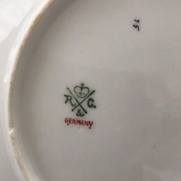 Porcelain German dessert dishes. Set of 6 - Picture 2 of 7